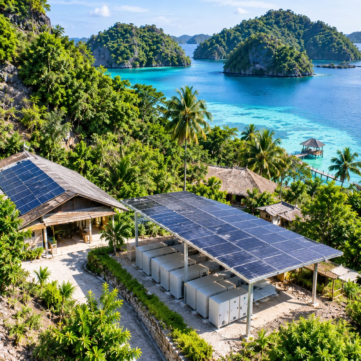 Solar Panel Raja Ampat tourism business solar installation