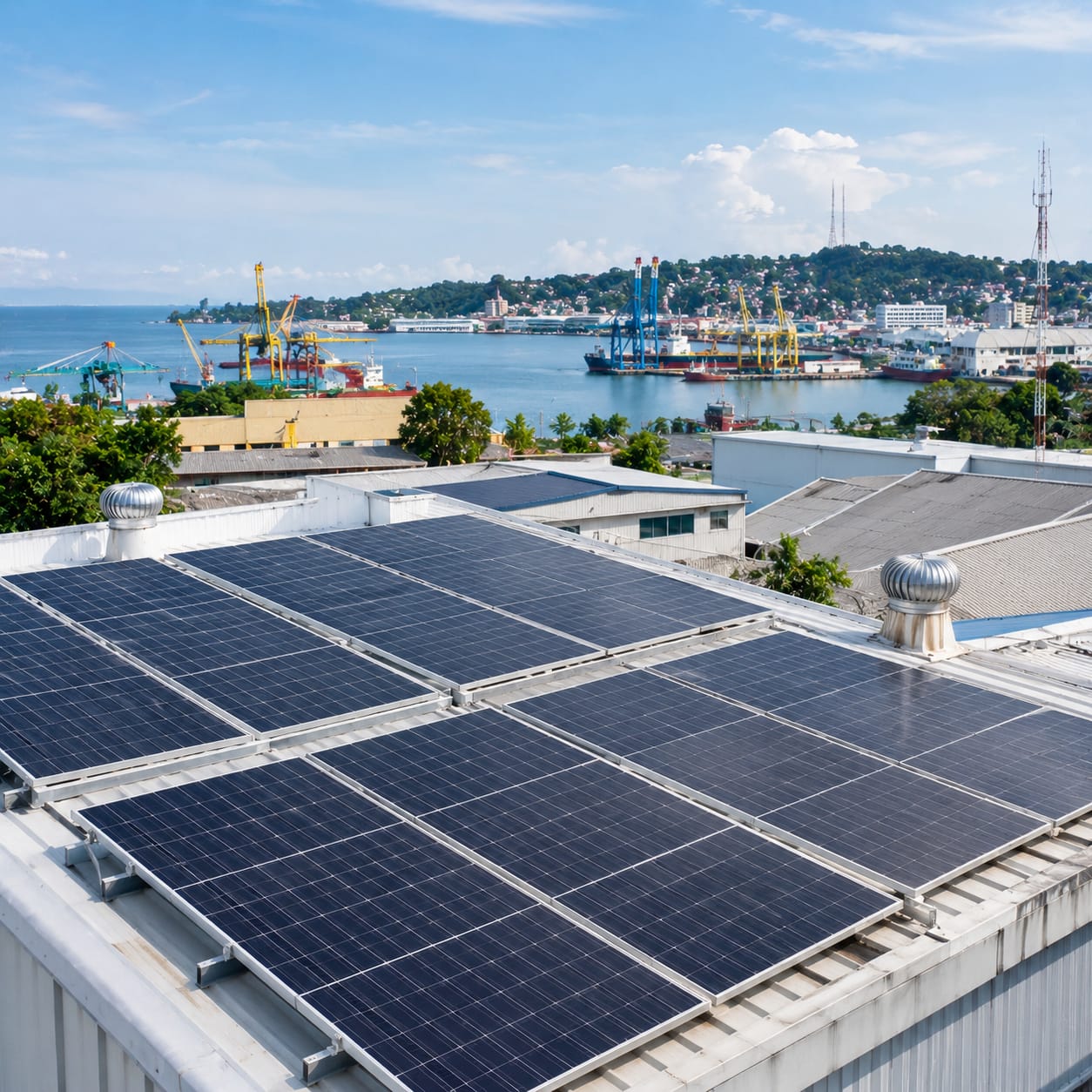 Solar Panel Balikpapan industrial facility installation