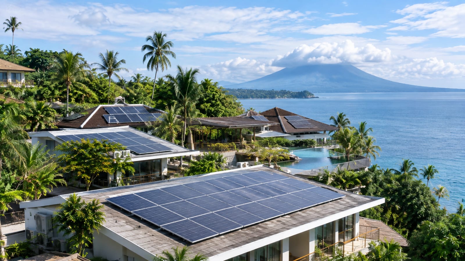 Solar Panel Manado hotel resort installation