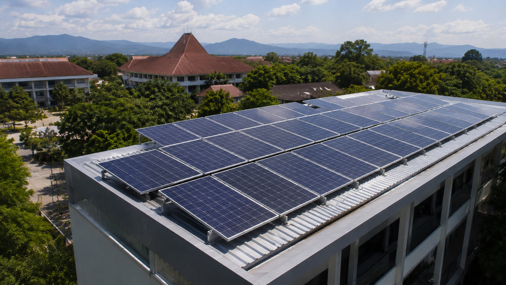 Solar Panel Jogja university solar installation